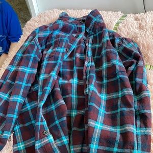 Blue and red flannel